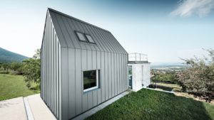 Алюминиевая кровля Система PREFALZ 02 Антрацит P.10 RAL 7016 Prefa